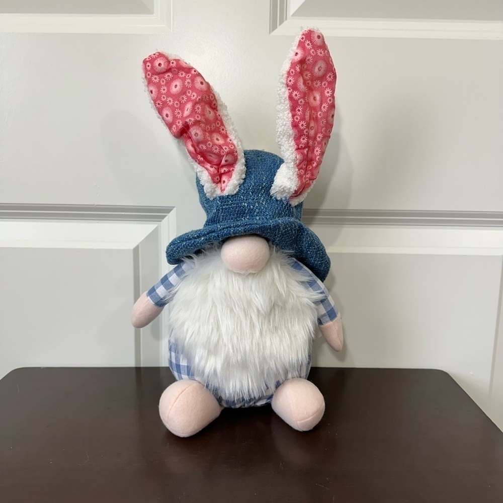 Easter Light Up Plaid Gnome Decor